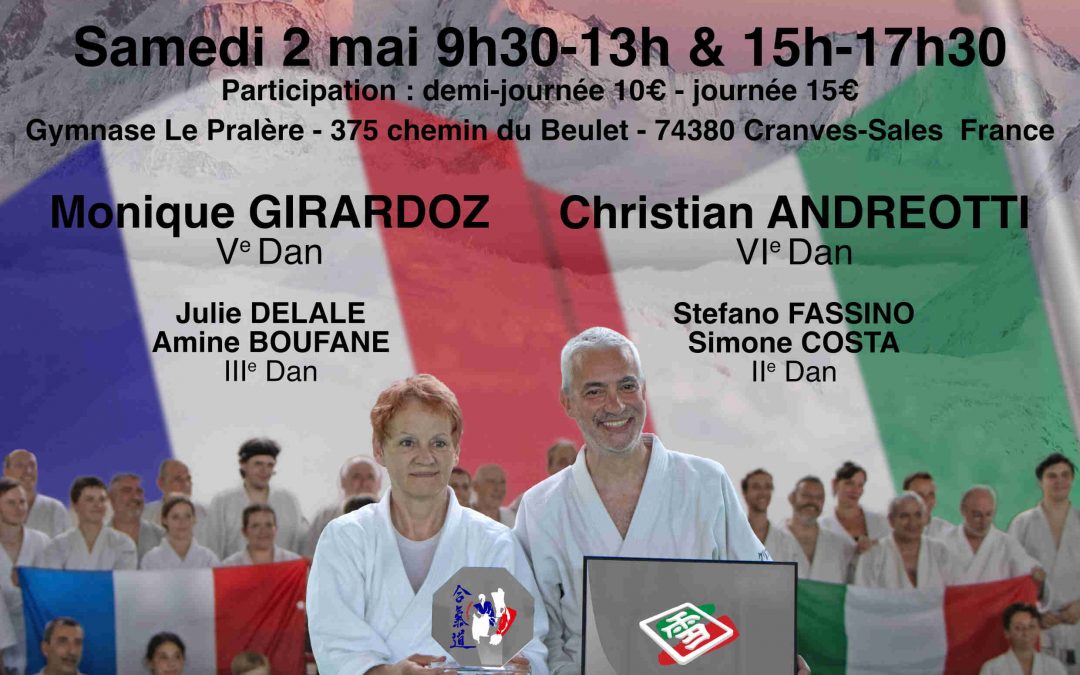Stage international, jumelage Aïkido Cranves-Sales / Associazione Yuki, 02/05/26